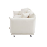 Modular Version Design 4 Seater Sofa Couch With Metal Legs And Solid Wood Frame And 3 Pillows
