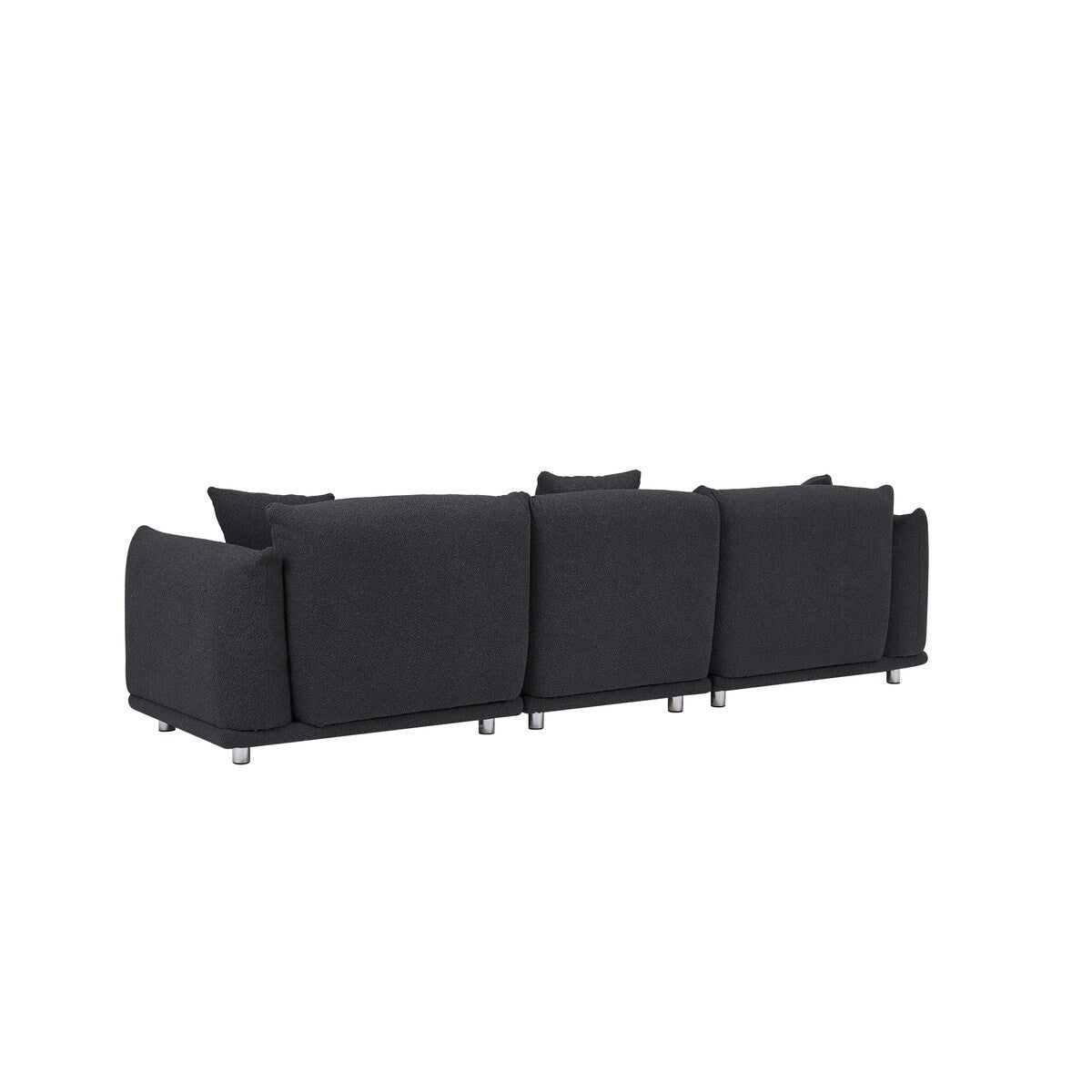 Modular Version Design 4 Seater Sofa Couch With Metal Legs And Solid Wood Frame And 3 Pillows