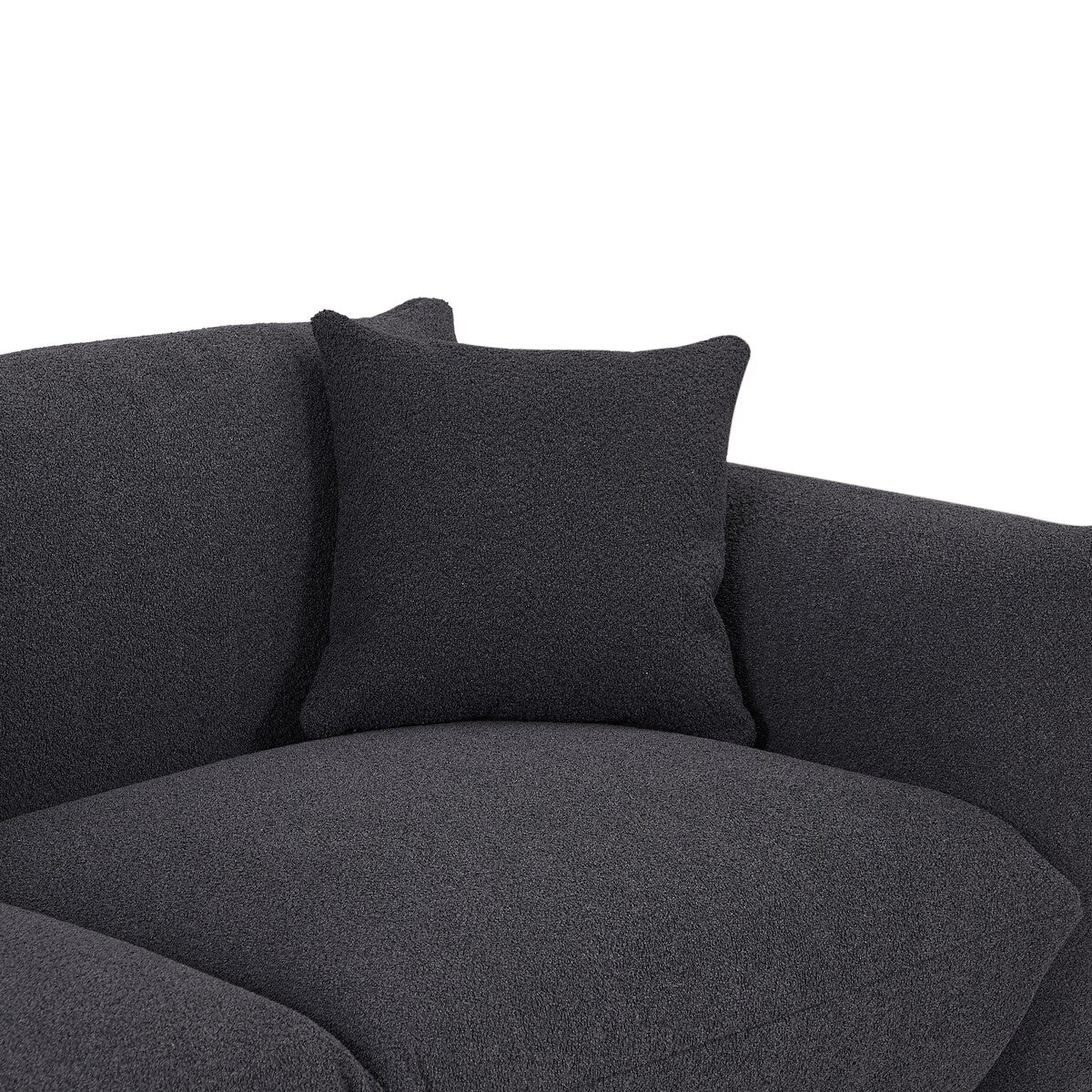 Modular Version Design 4 Seater Sofa Couch With Metal Legs And Solid Wood Frame And 3 Pillows