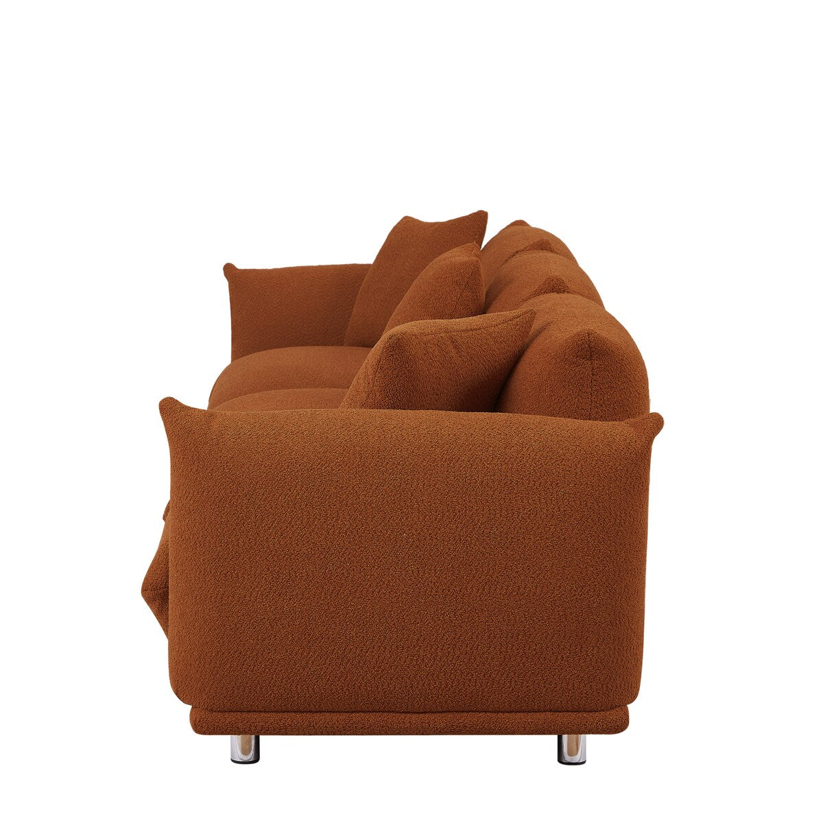 Modular Version Design 4 Seater Sofa Couch With Metal Legs And Solid Wood Frame And 3 Pillows