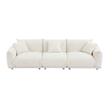 Modular Version Design 4 Seater Sofa Couch With Metal Legs And Solid Wood Frame And 3 Pillows