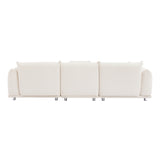 Modular Version Design 4 Seater Sofa Couch With Metal Legs And Solid Wood Frame And 3 Pillows