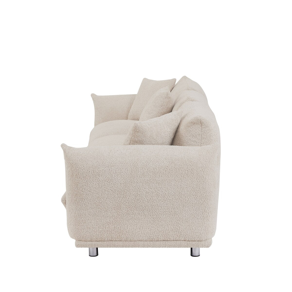 Modular Version Design 4 Seater Sofa Couch With Metal Legs And Solid Wood Frame And 3 Pillows