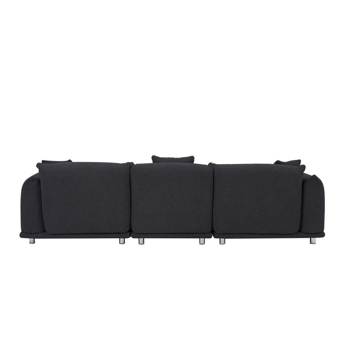 Modular Version Design 4 Seater Sofa Couch With Metal Legs And Solid Wood Frame And 3 Pillows