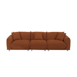 Modular Version Design 4 Seater Sofa Couch With Metal Legs And Solid Wood Frame And 3 Pillows