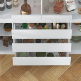 Modular glass display cabinets, storage Cabinets with 3-colors lights