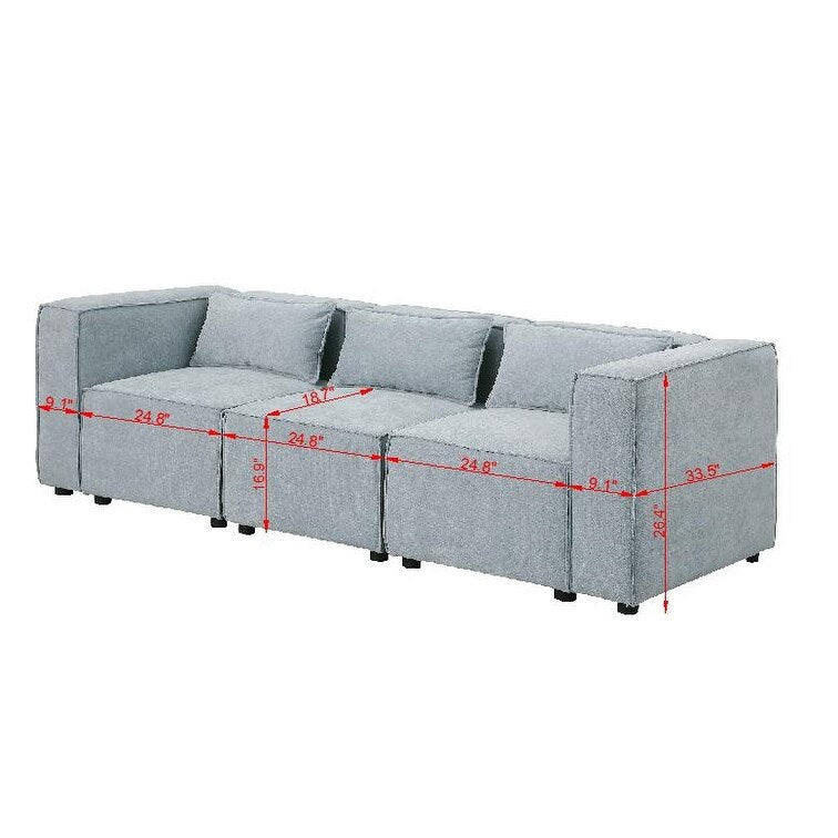 Modular sofa chenille fabric, simple and grand, the seat and back is very soft. this is also a KNOCK DOWN sofa