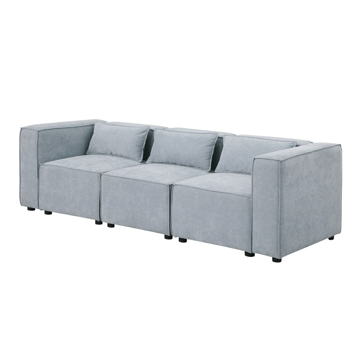 Modular sofa chenille fabric, simple and grand, the seat and back is very soft. this is also a KNOCK DOWN sofa