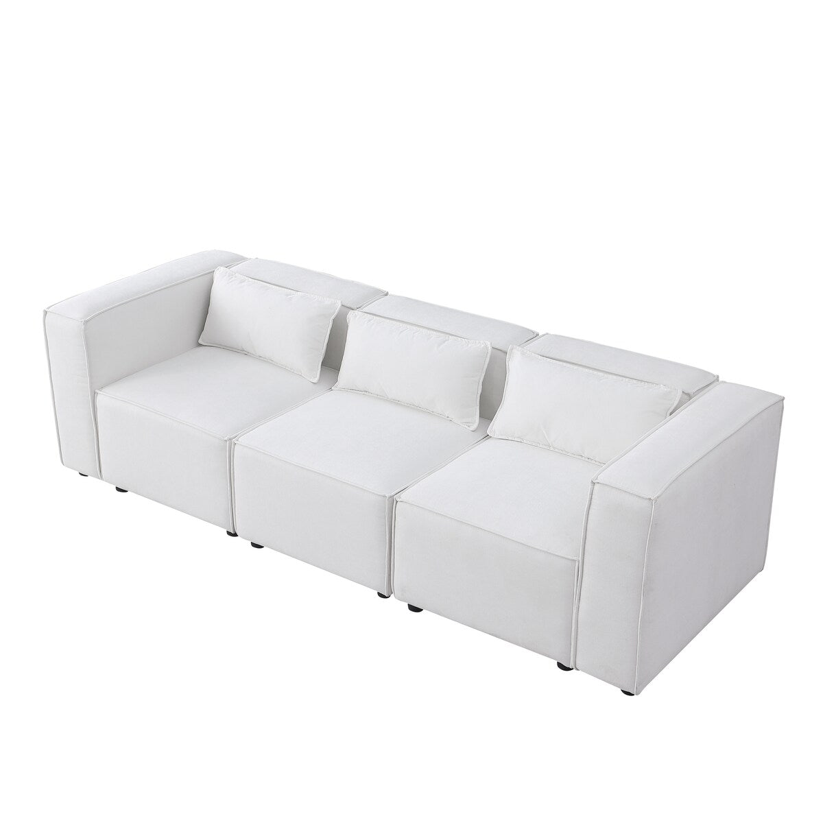Modular sofa chenille fabric, simple and grand, the seat and back is very soft. this is also a KNOCK DOWN sofa