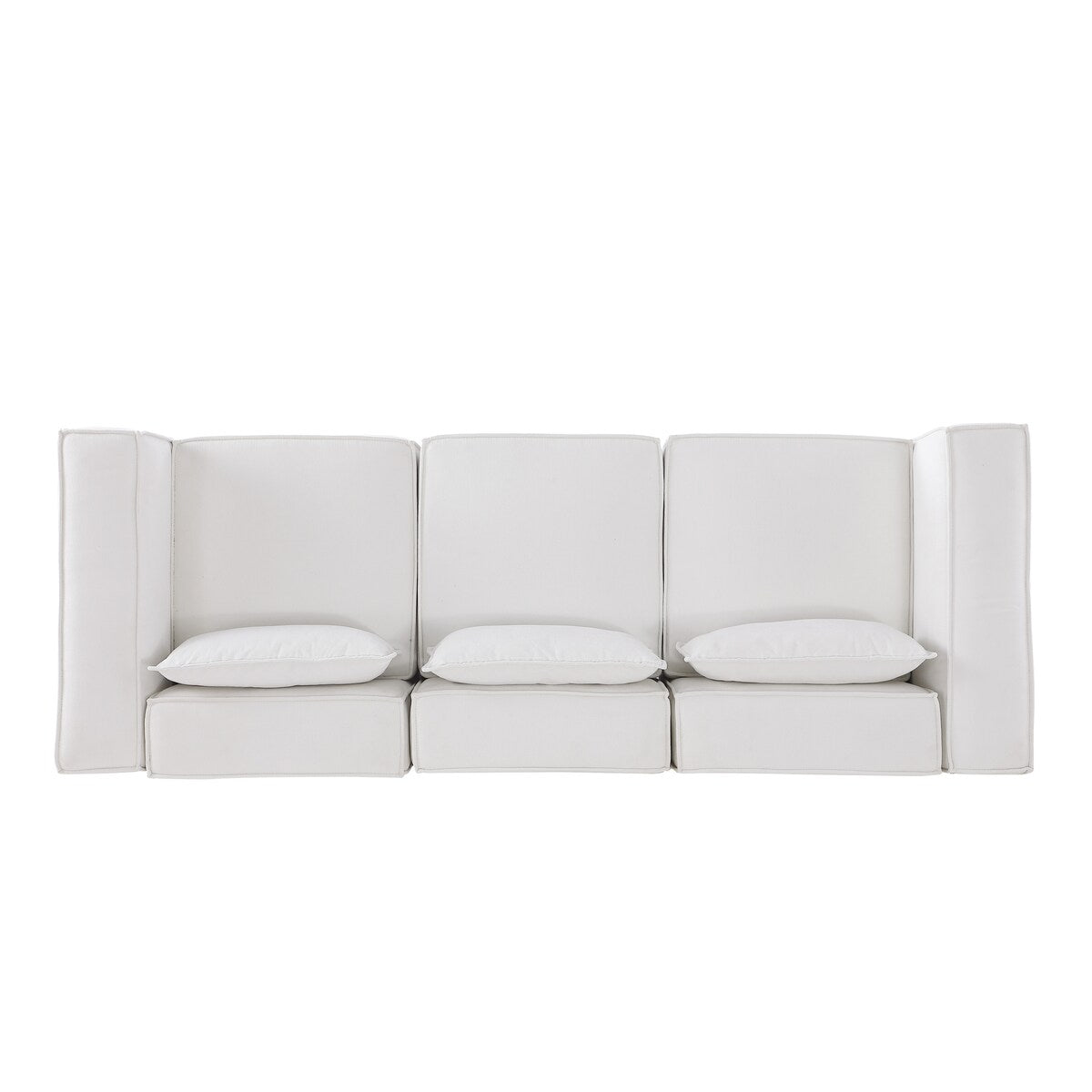 Modular sofa chenille fabric, simple and grand, the seat and back is very soft. this is also a KNOCK DOWN sofa