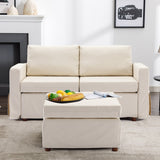 Module Sectional Sofa Couch With 1 Ottoman,Cushion Removable and Washable