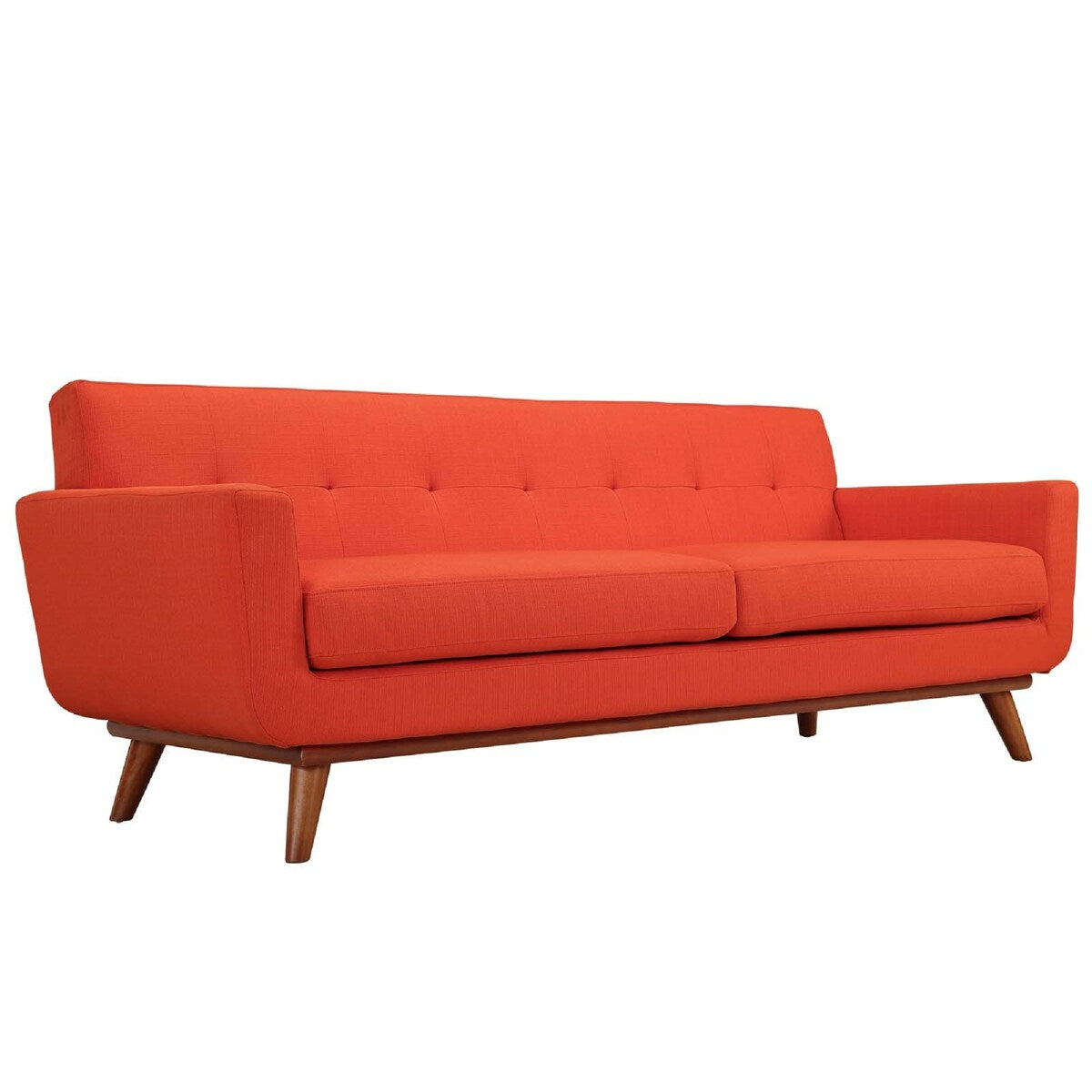 Modway Engage Mid-century Modern Upholstered Fabric Sofa, Atomic Red