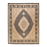Overton Hand Knotted Wool Vintage Inspired Traditional Mogul Black Area Rug - 8 x 10