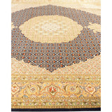 Overton Hand Knotted Wool Vintage Inspired Traditional Mogul Blue Area Rug - 8 x 10