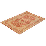 Overton Hand Knotted Wool Vintage Inspired Traditional Mogul Orange Area Rug - 8 x 10