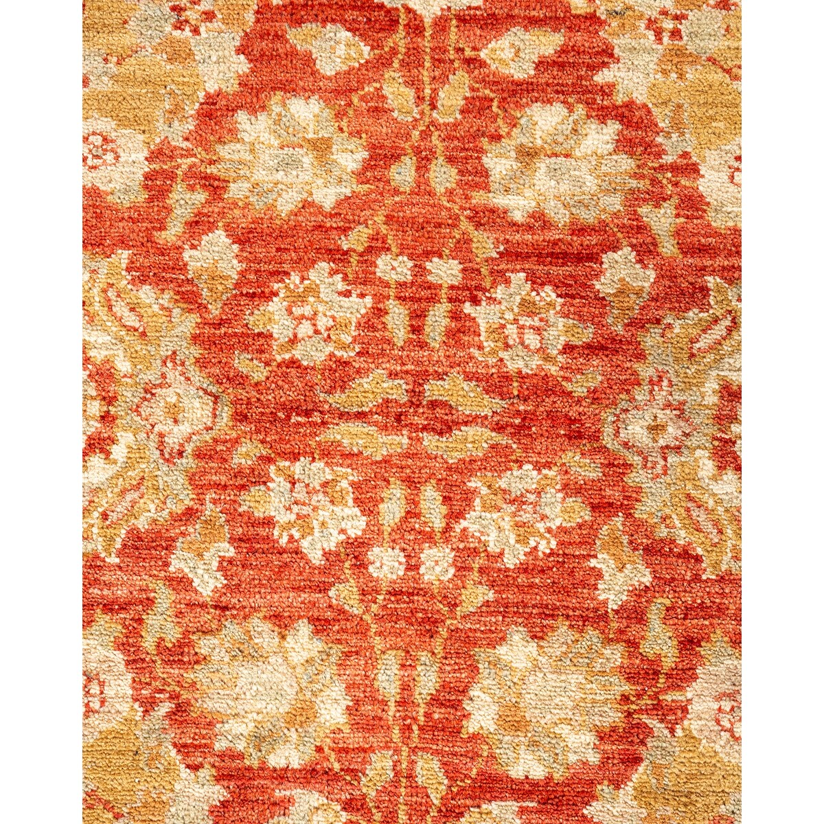 Overton Hand Knotted Wool Vintage Inspired Traditional Mogul Orange Area Rug - 8 x 10