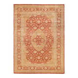Overton Hand Knotted Wool Vintage Inspired Traditional Mogul Orange Area Rug - 8 x 10