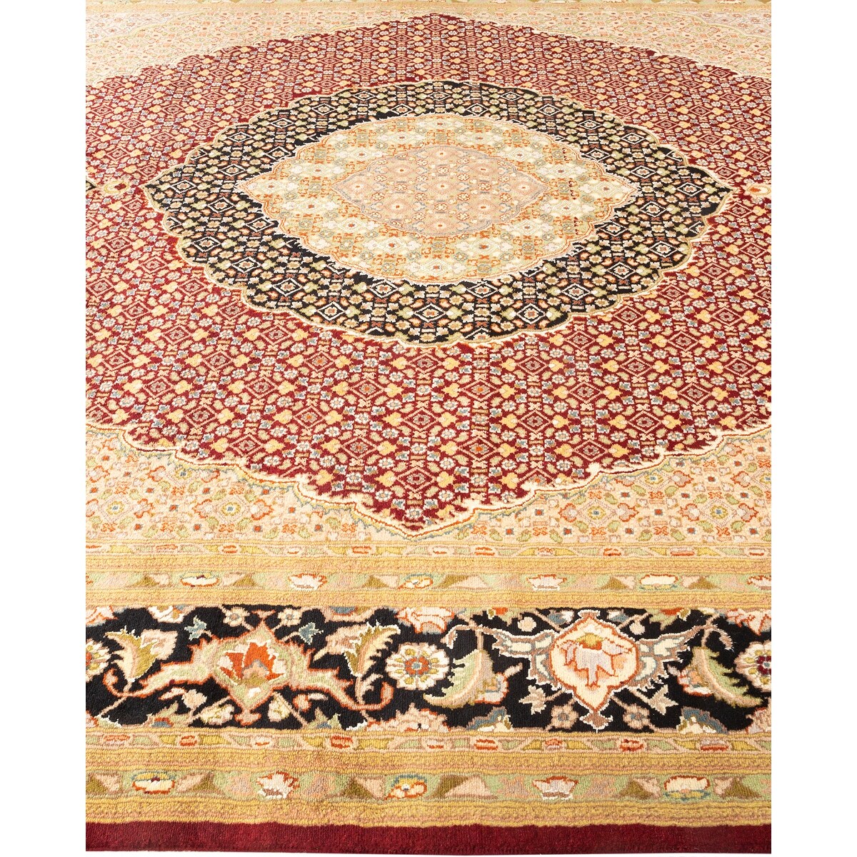 Overton Hand Knotted Wool Vintage Inspired Traditional Mogul Red Area Rug - 8 x 10