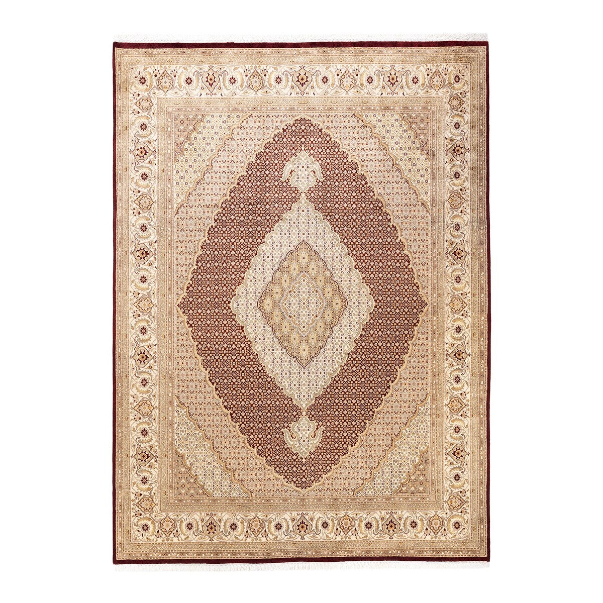 Overton Hand Knotted Wool Vintage Inspired Traditional Mogul Red Area Rug - 8 x 10