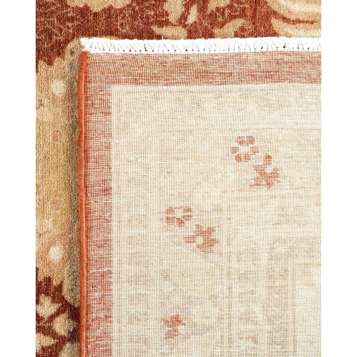Overton Hand Knotted Wool Vintage Inspired Traditional Mogul Brown Area Rug - 8' 3" x 10' 4"