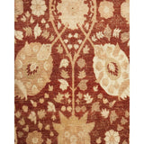 Overton Hand Knotted Wool Vintage Inspired Traditional Mogul Brown Area Rug - 8' 3" x 10' 4"