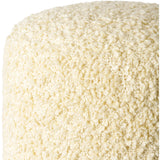 Mohave Shaggy Boucle 18-inch Tall Polyester Pouf