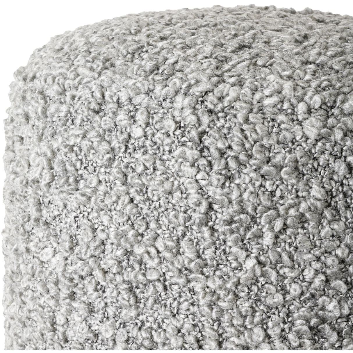 Mohave Shaggy Boucle 18-inch Tall Polyester Pouf