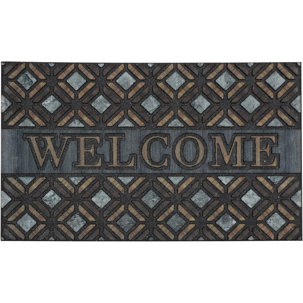 Mohawk Home Kingsley Welcome Tile All Weather Recycled Rubber Door Mat - 1'6" x 2'6"