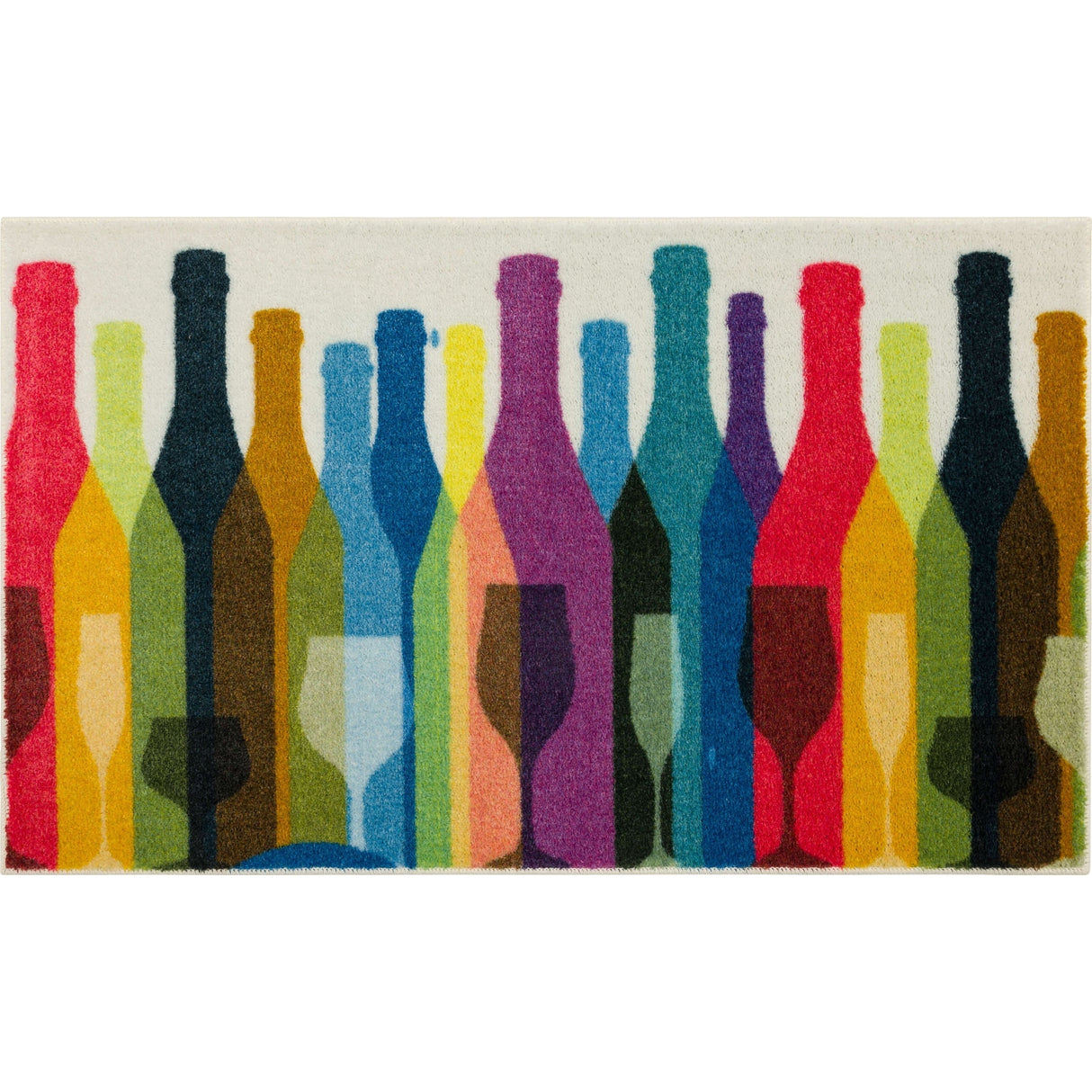 Mohawk Home Colorful Bottles Kitchen Mat Scatter Kitchen Mat