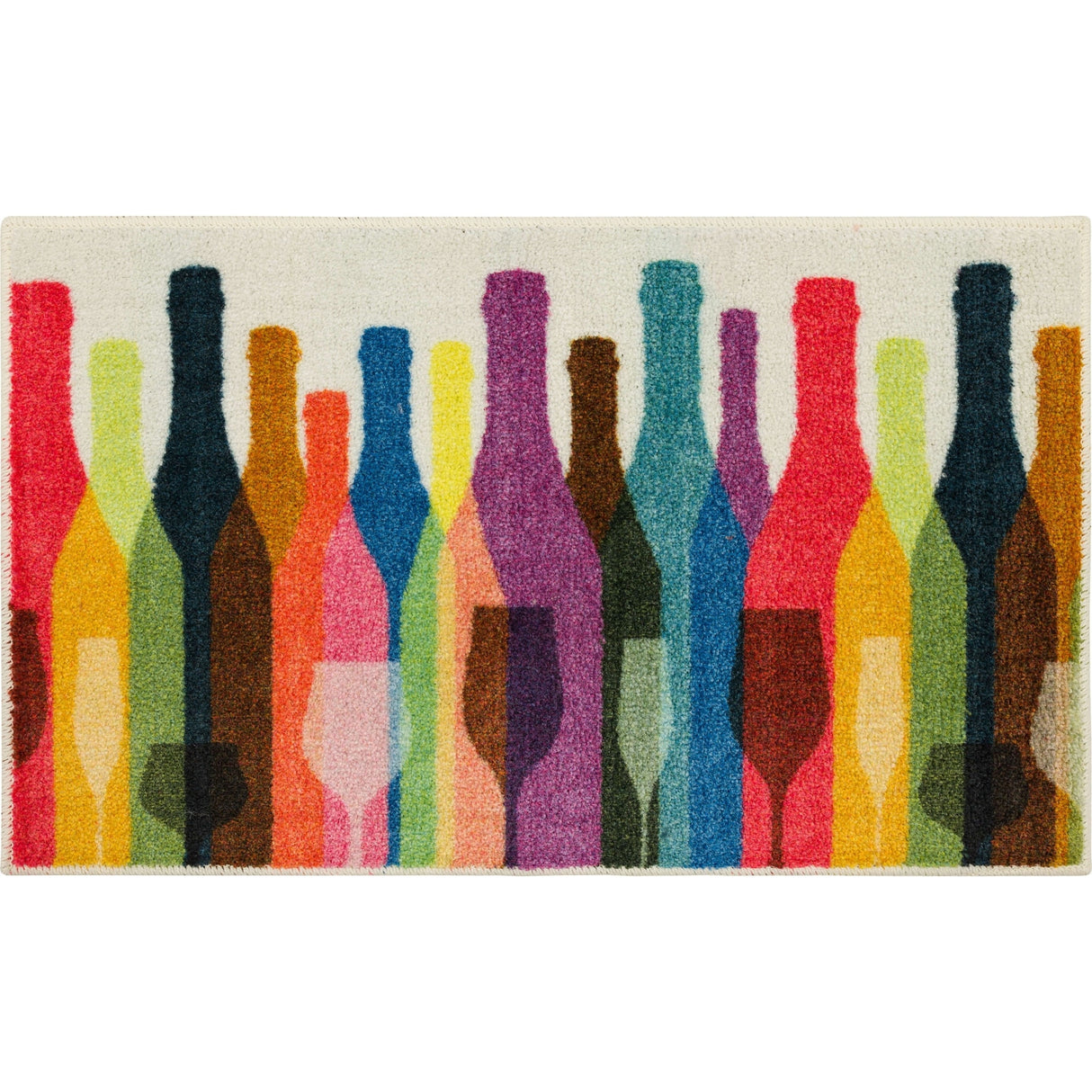 Mohawk Home Colorful Bottles Kitchen Mat Scatter Kitchen Mat