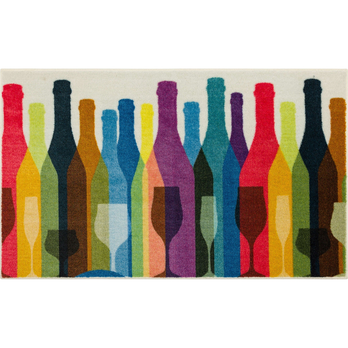 Mohawk Home Colorful Bottles Kitchen Mat Scatter Kitchen Mat