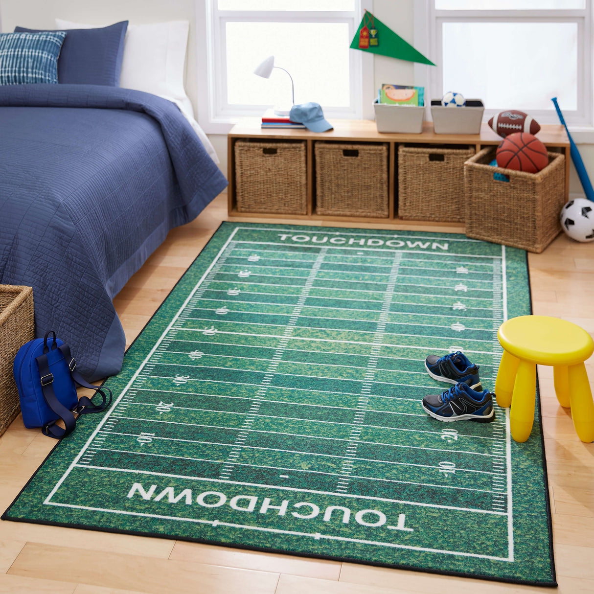 Mohawk Home Football Yards Sports Kids Area Rug