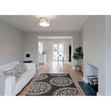 Mohawk Home Gray Medallions Woven Area Rug