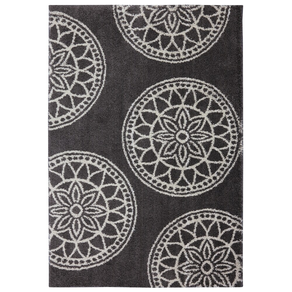 Mohawk Home Gray Medallions Woven Area Rug
