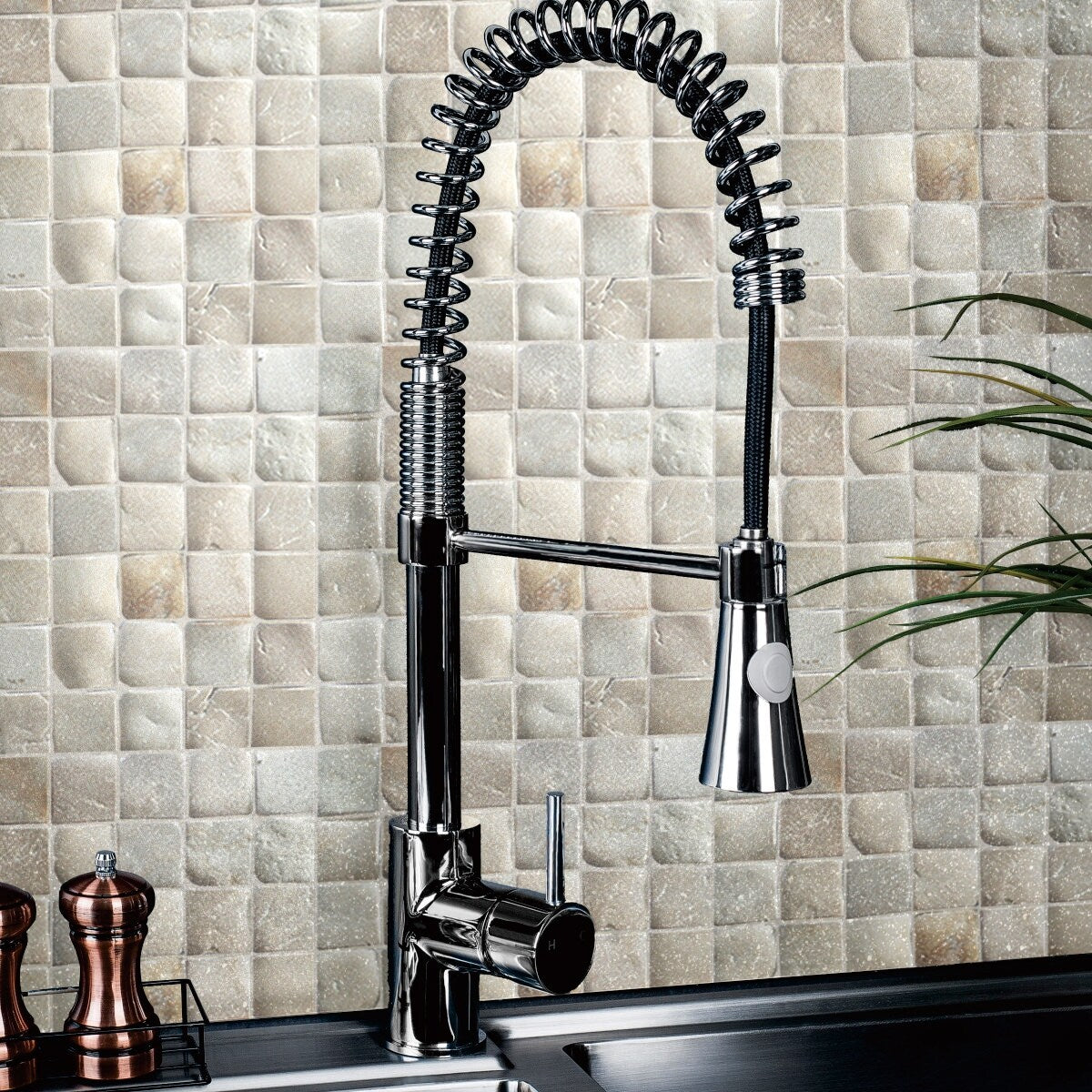 Molar 5 Tan Pebble Mosaic, Backsplash Tiles for Kitchen Walls, Shower and Bathroom Floors (12" X 12") 5 tiles per case