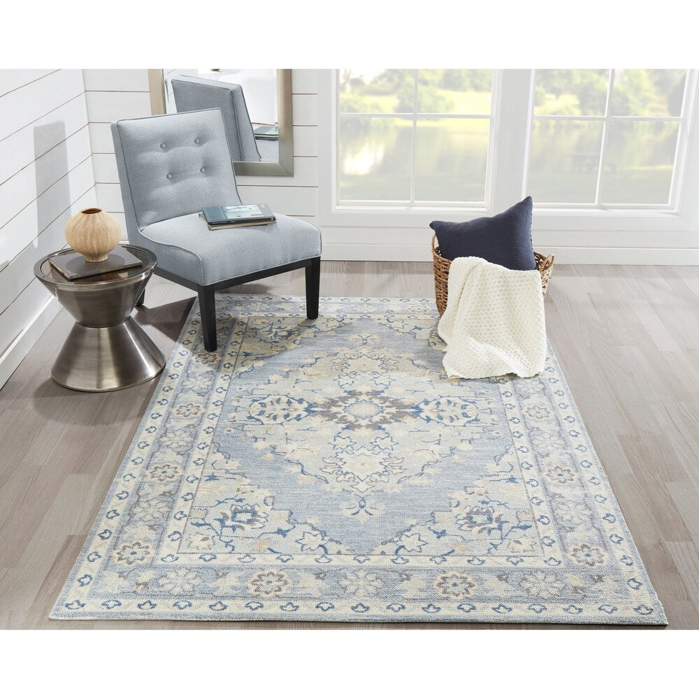 Skyline Decor Blue Anatolia Rugs in Rectangle Shape - Big
