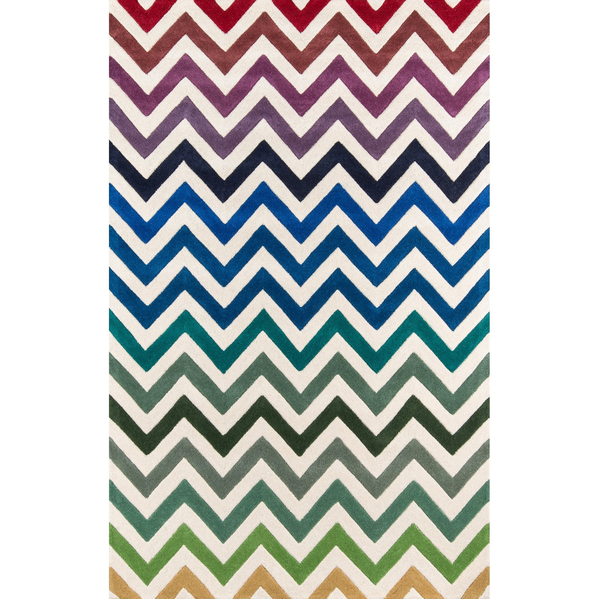 Momeni Delhi Hand Tufted Wool Modern Chevron Area Rug