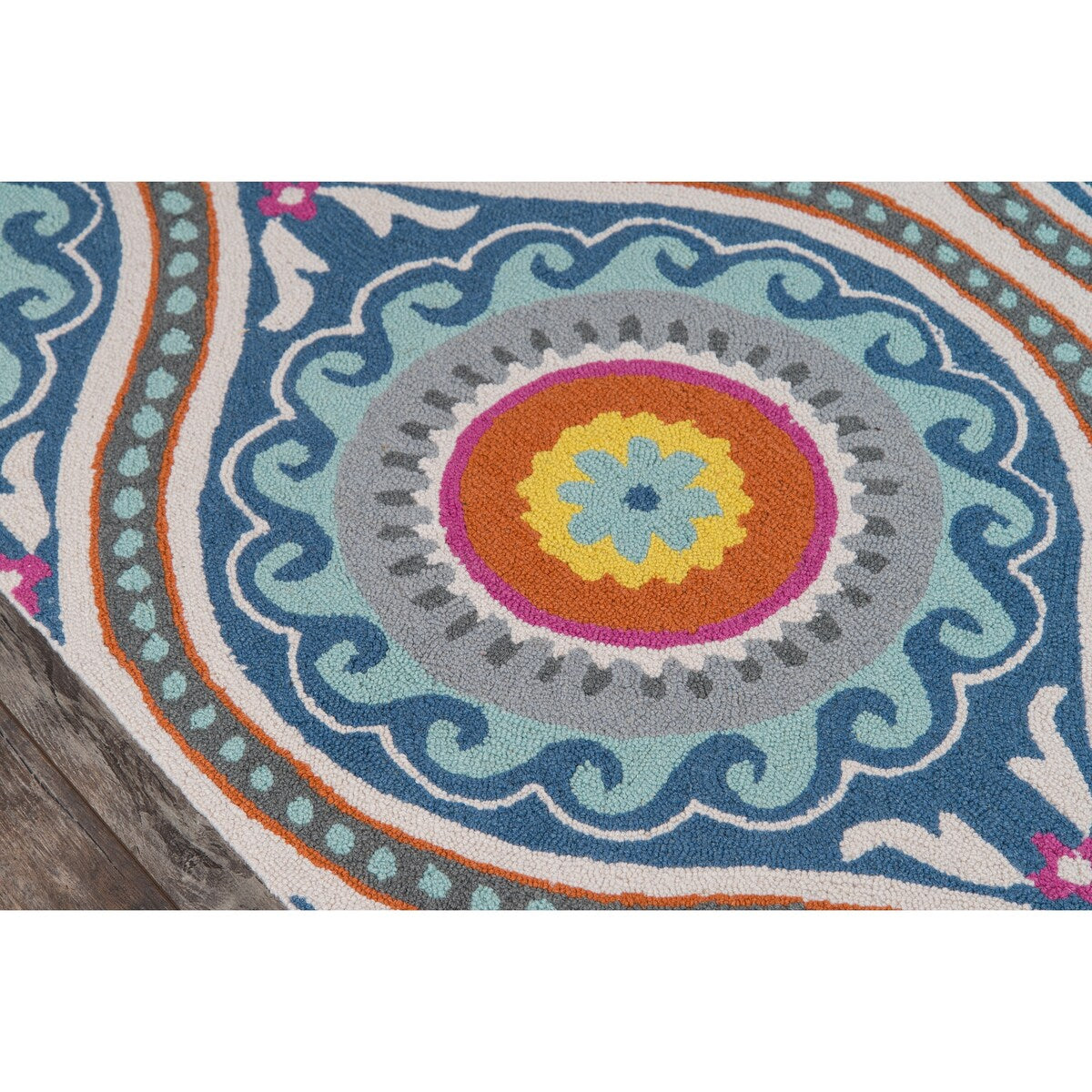 Momeni Suzani Hook Hand Hooked Wool Damask Area Rug