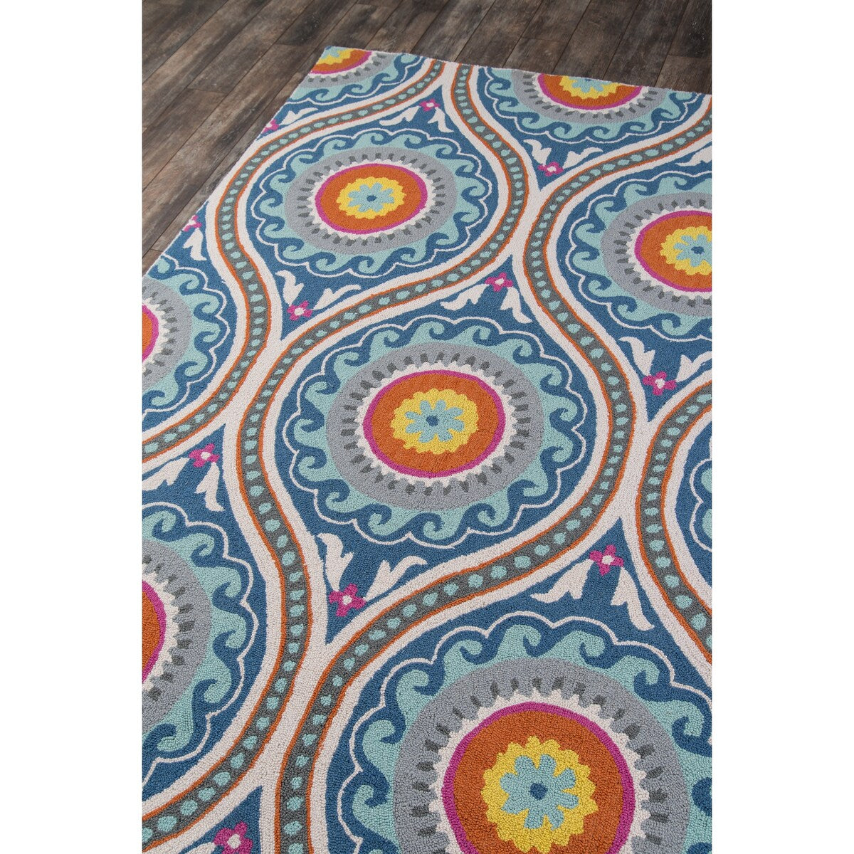 Momeni Suzani Hook Hand Hooked Wool Damask Area Rug