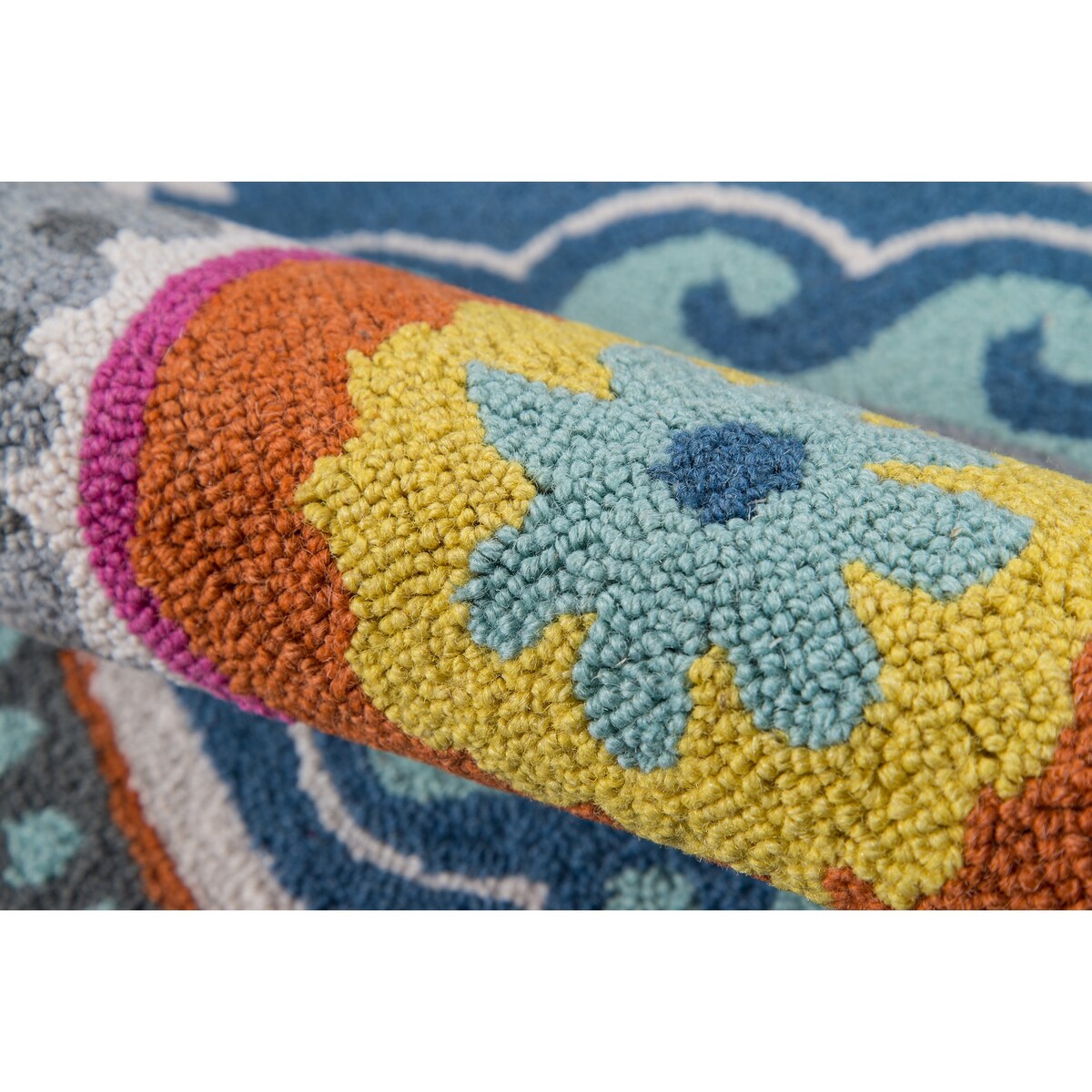 Momeni Suzani Hook Hand Hooked Wool Damask Area Rug