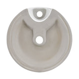 Monaco 15.75" Round Console Sink With Faucet Mount, White Basin Brushed Gold Legs - 15.75" x 15.75" x 5.51"
