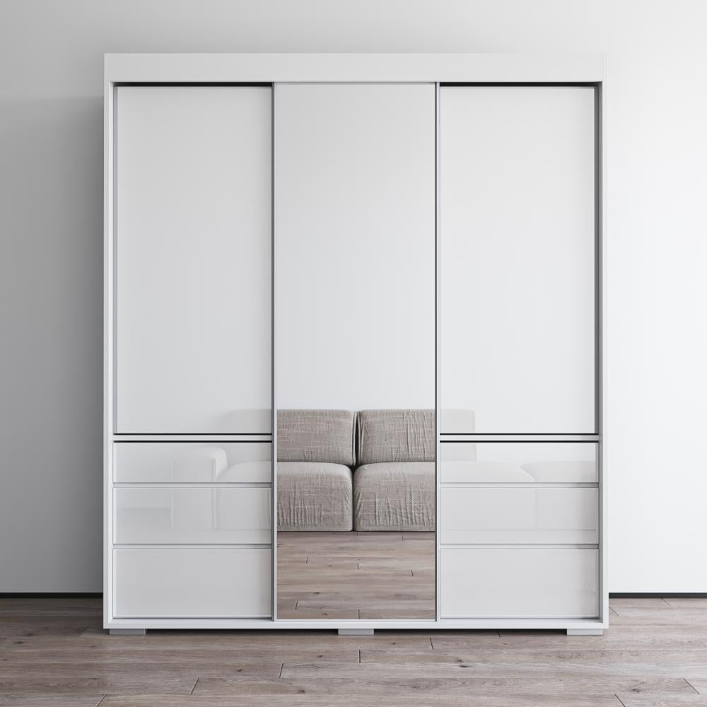 Wardrobe cabinet with mirror hotsell