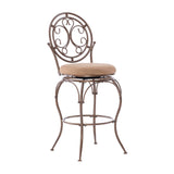 Monaco Big & Tall Scroll Circle Back Barstool