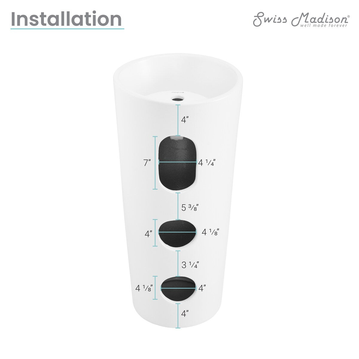 Monaco Circular Basin Pedestal sink