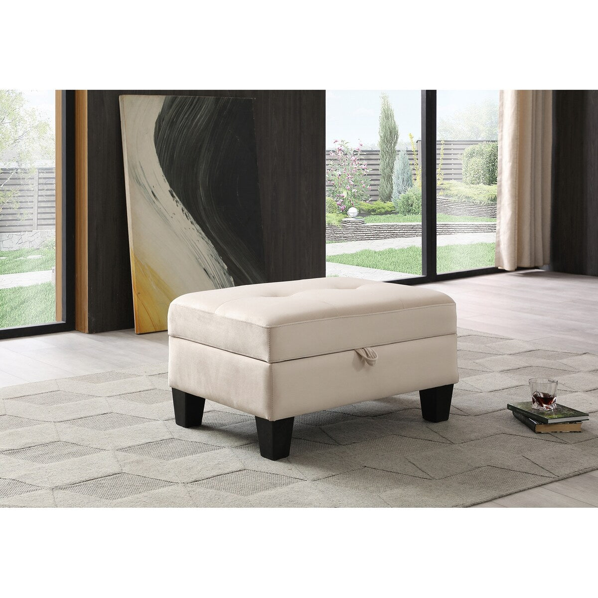 Monaco Tufted Storage Ottoman