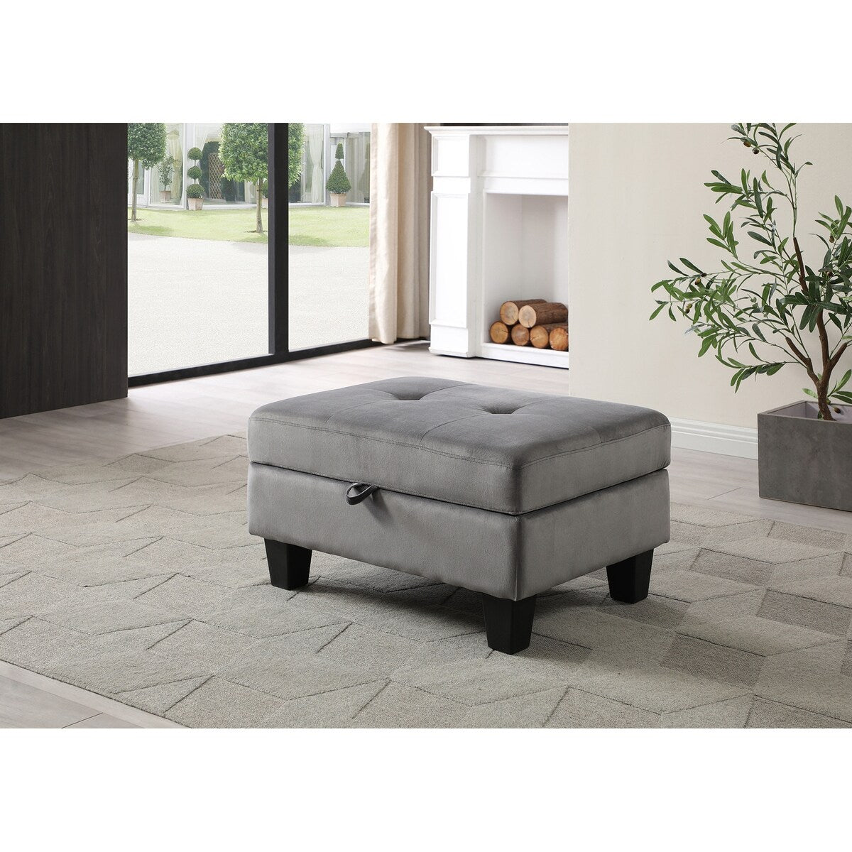 Monaco Tufted Storage Ottoman