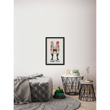 'Monday Coffee Time' Framed Painting Print - Multi-Color