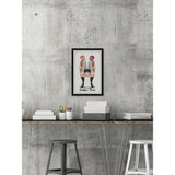 'Monday Coffee Time' Framed Painting Print - Multi-Color