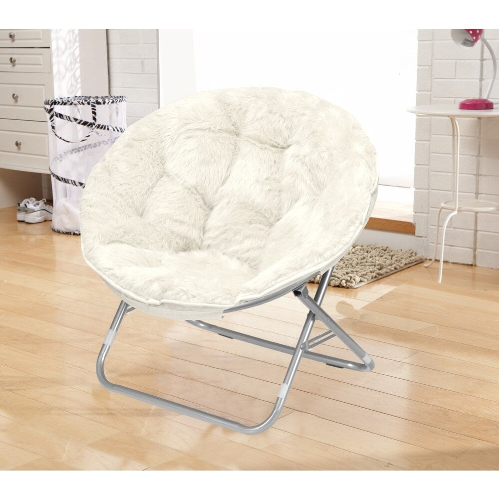 Mongolian Fur Papasan Chair
