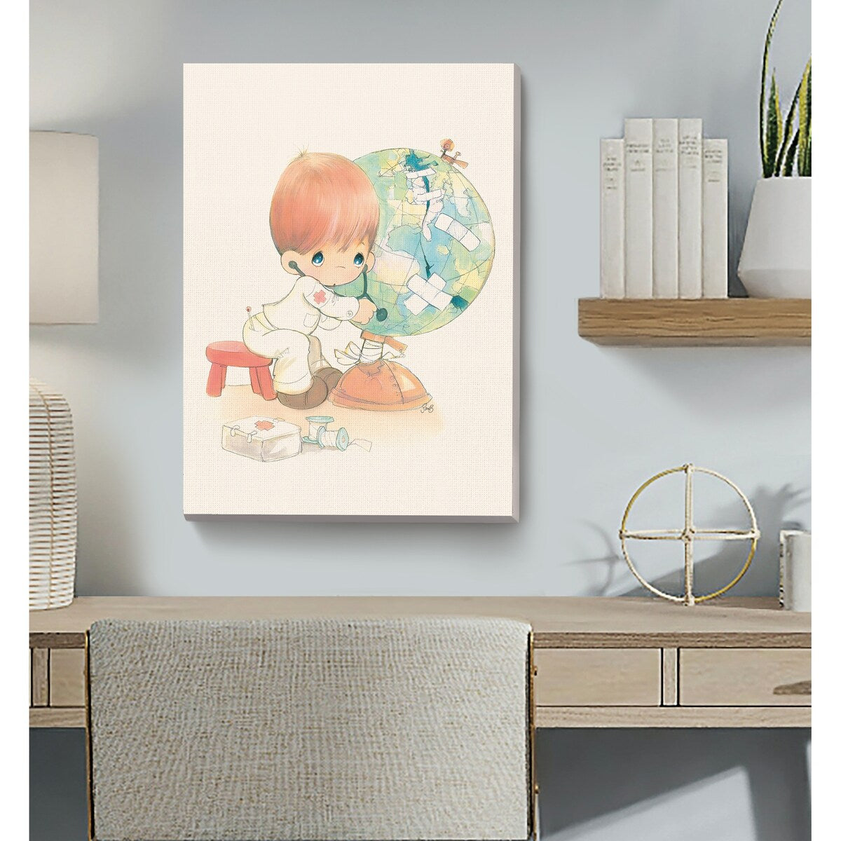 Monitoring the Planet's Health Canvas Wall Art- 18" X 24" - Multi-Color